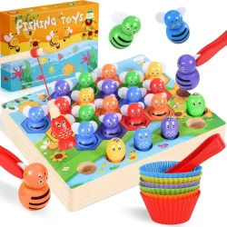 Juguete Montessori de pesca y combinación de colores (2 5 años) Ophy